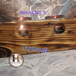 Świecznik świerkowy Shou Sugi Ban Benita No. 5