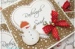 Piernikowa kartka świąteczna z bałwanem 5