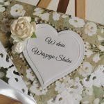 Kartka ślubna kopertowa kopertówka kwiaty - W dniu Waszego Ślubu