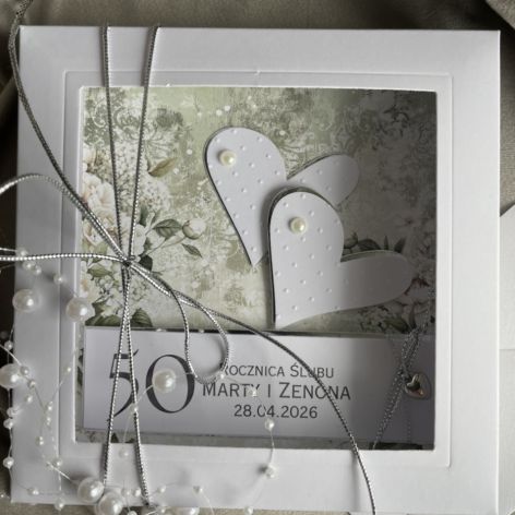 Kartka w pudełku z kopertą! Rocznica ślubu!