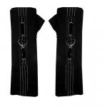 Rękawiczki czarne gotyckie - czarne rękawiczki mitenki