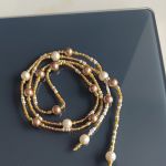 Naszyjnik Perły Szklane Długie - 