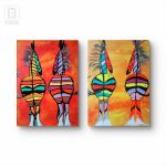 Kompozycja prac na płótnie,  40x50x2,  Barwy miłości  - 