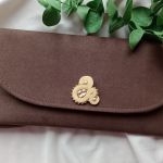 Brązowa czekoladowa torebka kopertówka wesele - brązowa kopertówka