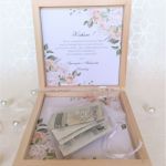 Kartka na Ślub Drewniane Pudełko-PPS14 - kartka ślubna w pudełku