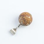 Wisior Agat trawiony 18mm, srebro 925 oksydowane - Wisior Agat trawiony 18mm, srebro 925 oksydowane
