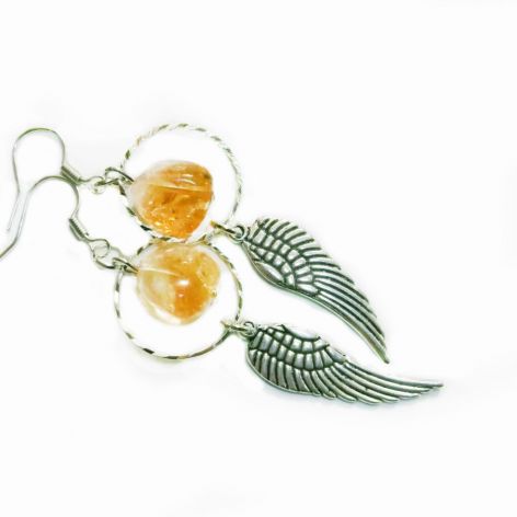 Kolczyki dla Anioła -cytryn