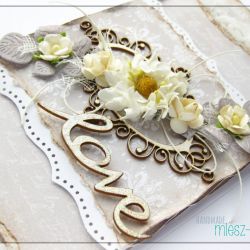 Elegancka kartka na Ślub z napisem LOVE