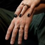 Płótno - miedziana obrączka (1900-44) - Mosiężny pierścionek