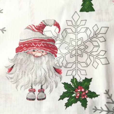 Tkanina bawełna - świąteczne skrzaty