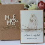 Rustykalna kartka ślubna z personalizacją 4 - stylowa kartka ślubna