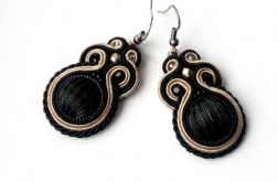 Kolczyki Czerń i Beż