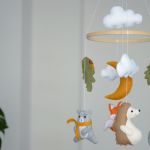 Baby mobile, karuzela leśne zwierzątka lis - 