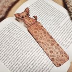 Drewniana zakładka do książki z grawerem - Chihuahua - 
