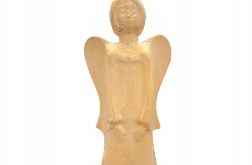 Figurka Anioł Ceramiczny Handmade odcienie żółtego i złota