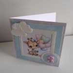 Kartka urodzinowa roczek Żyrafka - Kartka urodzinowa roczek Żyrafka