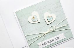 Kartka ŚLUBNA - dwa serca