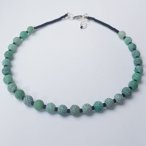 Naszyjnik Agat Trawiony