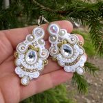 Kolczyki Złoto & Biel - 