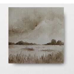 Pejzaż-akwarela formatu- 20/20 cm .