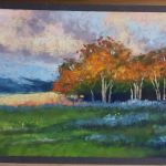 Pejzaż-praca formatu 18/24 cm ,pastelmat - 