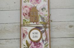 Kartka slubna w pudełku z okienkiem.