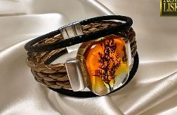 Ognik - bransoleta z żywicy