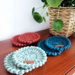 Podkładka pod kubek ,2szt., podkładka na stół okrągła 15cm . - 