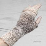 Mitenki z wełną Beże i Brązy - 