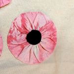 Torba na zakupy - różowe kwiaty - Detal