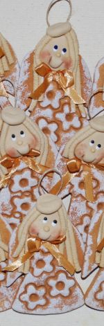 Lubimy Was - aniołki z masy solnej, prezenciki dla gości, dekoracja