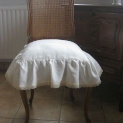 Poduszka lniana na krzesło