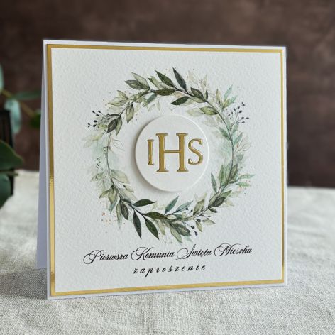 Ręcznie robione zaproszenia komunijne, 73D