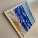 Wzburzone morze i plaża - obraz akrylowy - Obraz wzburzone morze i plaża