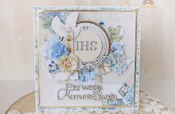 Kartka pamiątka I Komunii "Sapphire1" GOTOWA