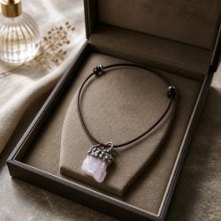 Surowy Amulet Spokoju z Kunzytu – Styl RAW