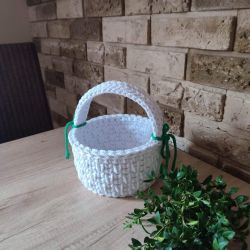 Koszyk wielkanocny ze sznurka 16cmx10cm Koszyk wielkanocny ze sznurka 16cmx10cm