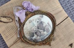 Rustykalna zawieszka vintage - Retro Miś