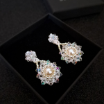 Kolczyki Ślubne z Perełkami i Kryształkami - delikatne kolczyki na wesele