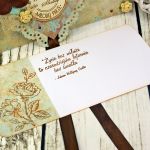 Kopertówka z okazji ślubu-turkusy i brązy - 