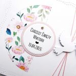 Delikatna kartka z personalizacją na Chrzest - Pamiatka Chrztu ręcznie robiona w różu