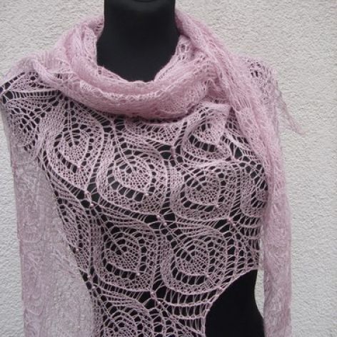 Różowa Gail z jedwabiem