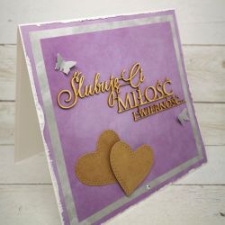 Kartka ślubna-dwa serca