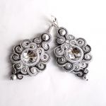 Kolczyki soutache Srebrzyste - 