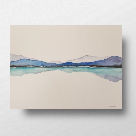 Pejzaż-praca formatu 24/32 cm akwarela