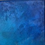 Granatowy mały obraz abstrakcyjny MadlivesXIV - niebieski nowoczesny obraz