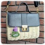 Broszka sutasz soutache Bukiecik zielona - Fioletowy