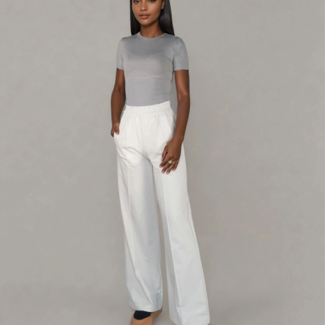 Spodnie z dzianiny dresowej z kieszeniami