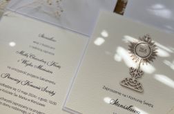 Zaproszenia komunijne z personalizacją, na komunię 3
