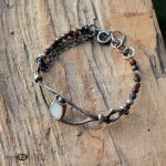 Kamień księżycowy z pietersytami - kamienie i srebro